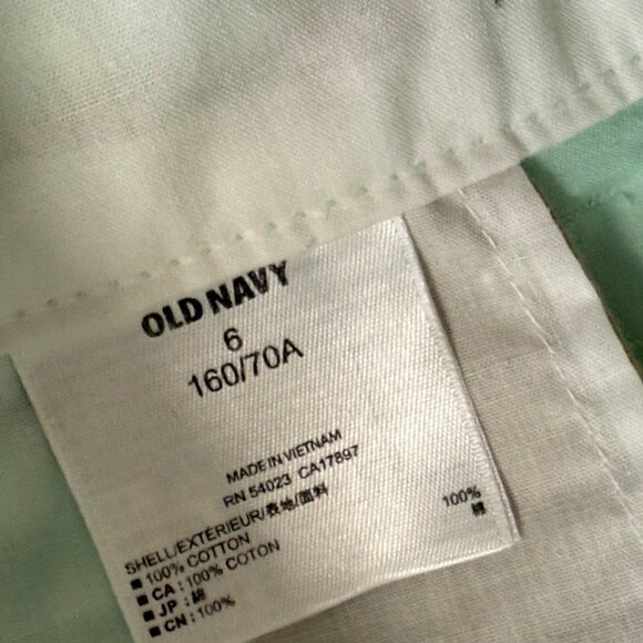 Old Navy Nautical Embroidered Shorts Mint Green Pink Anchor Womens Size 6 Cotton - Picture 6 of 11